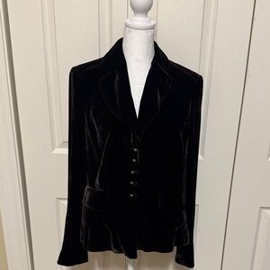 Ann Taylor Elegant Brown Velvet Blazer
